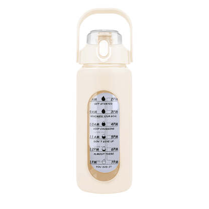 64oz Glass Water Bottle White