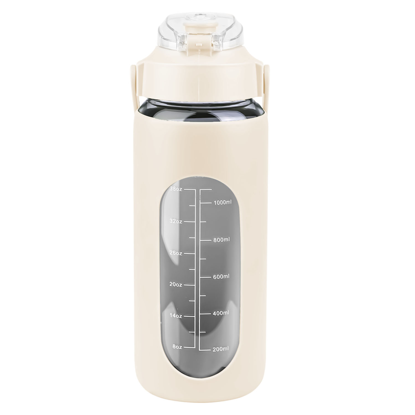 64oz Glass Water Bottle White