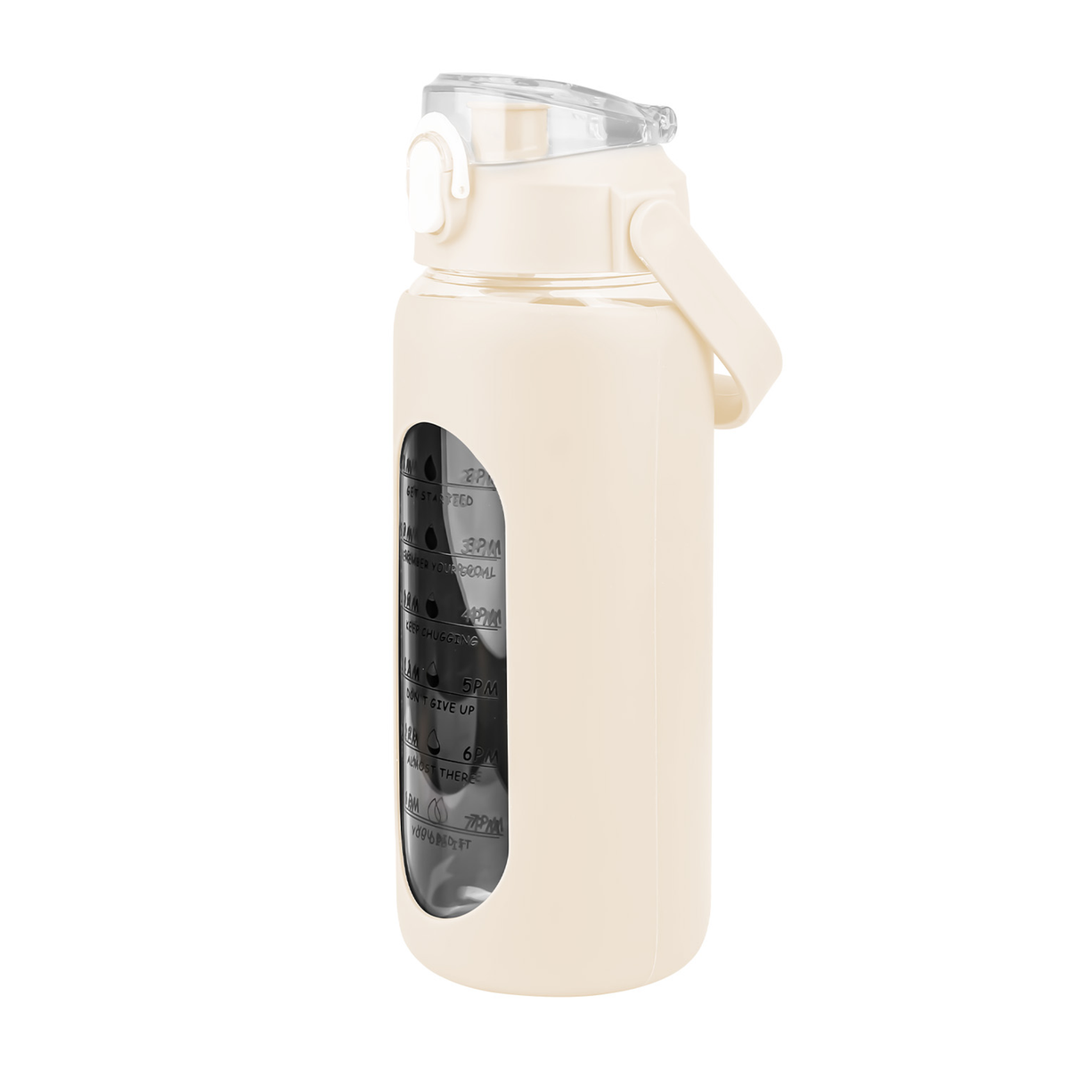 64oz Glass Water Bottle White