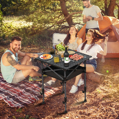 Portable Folding Camping Table Carbon Steel Adjustable