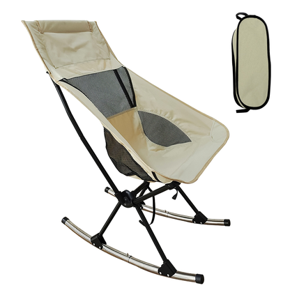 Portable Camping Rocking Chair (Beige)