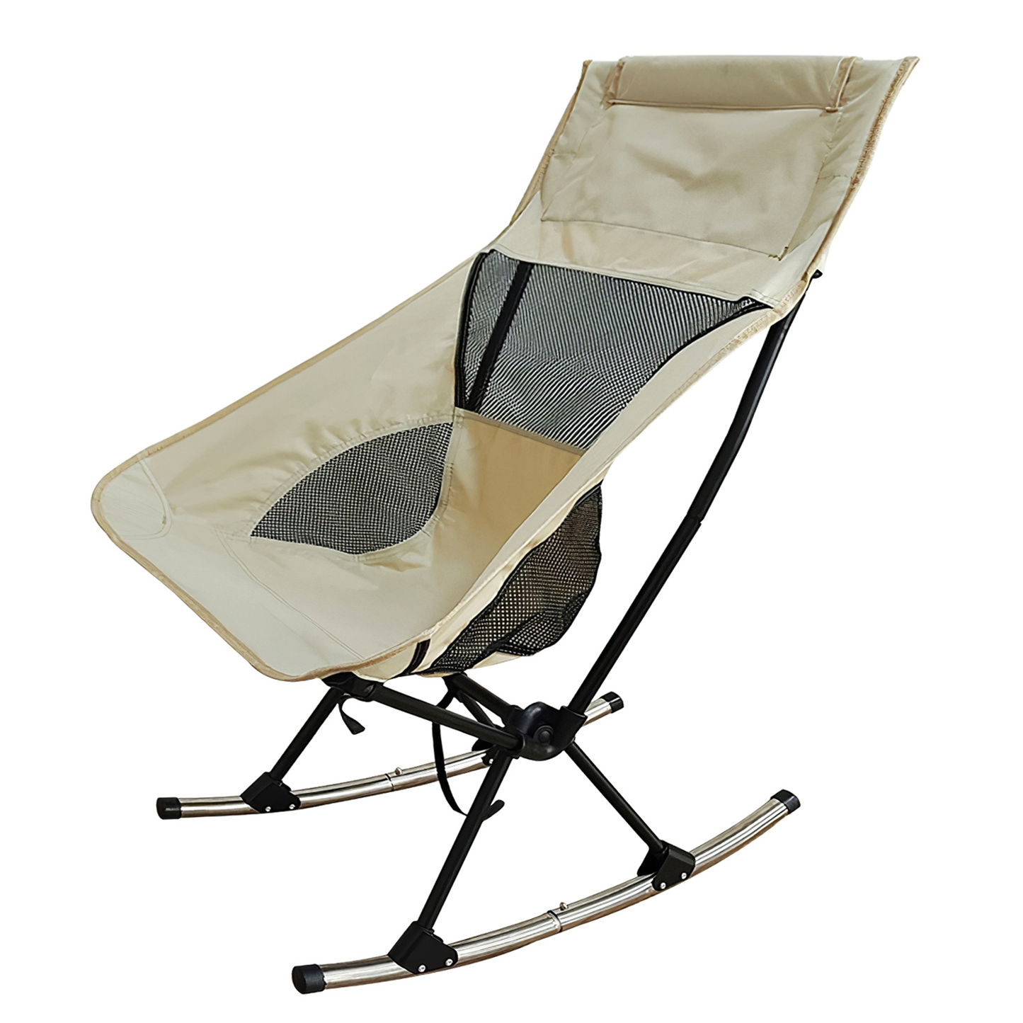 Portable Camping Rocking Chair (Beige)