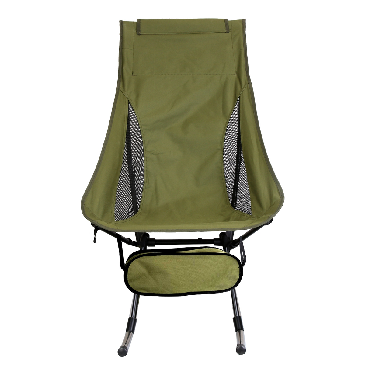Portable Camping Rocking Chair with Storage Bag, Green