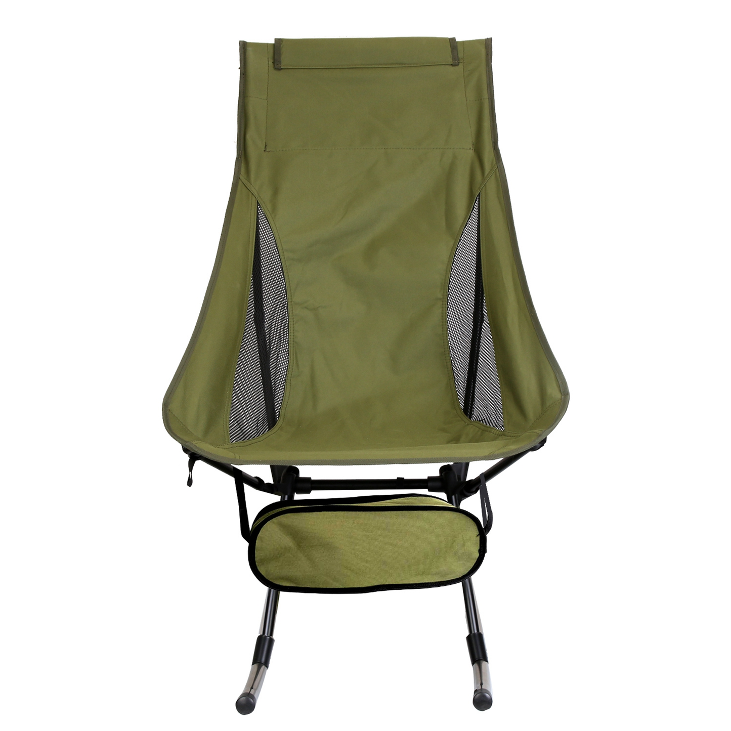 Portable Camping Rocking Chair with Storage Bag, Green