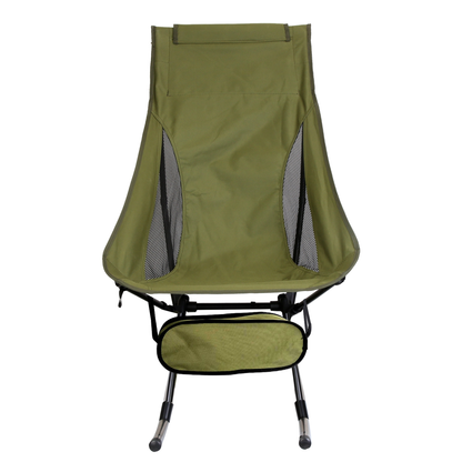 Portable Camping Rocking Chair with Storage Bag, Green