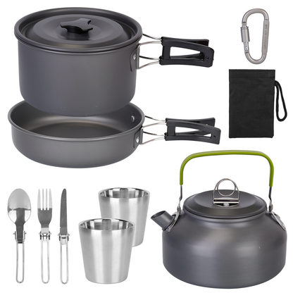 12-Piece Camping Cookware Set with Storage Bag