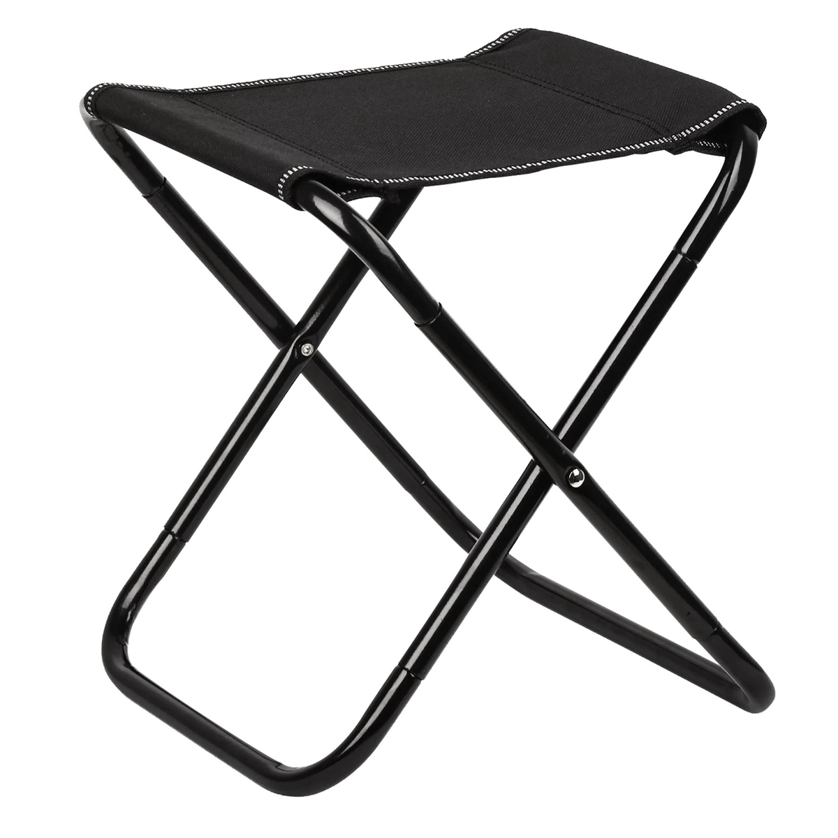 Foldable Camping Stool Portable Travel Chair, Black