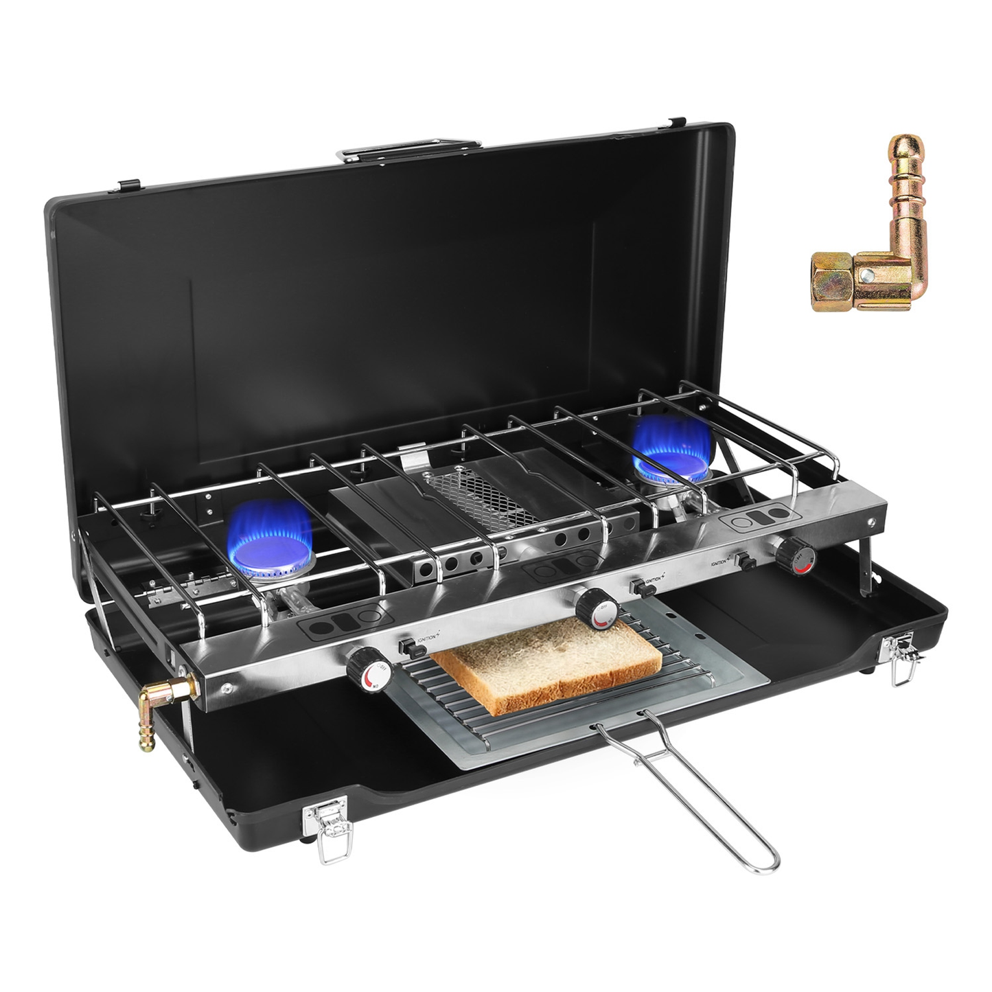 3 Burner Portable Camping Stove 20000 BTU