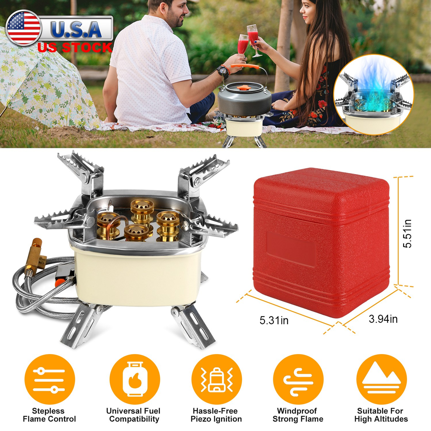 13000W Portable Windproof Camping Stove