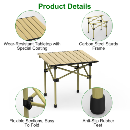 Folding Roll-Up Camping Table