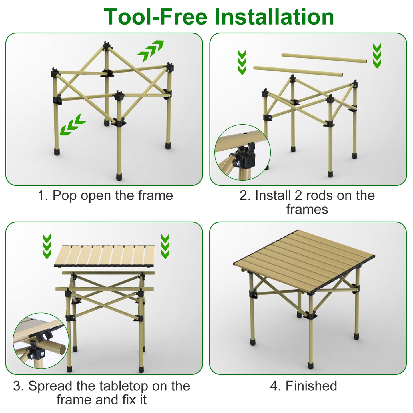 Folding Roll-Up Camping Table
