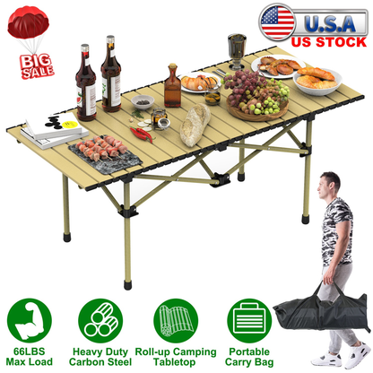 Roll-Up Folding Camping Table