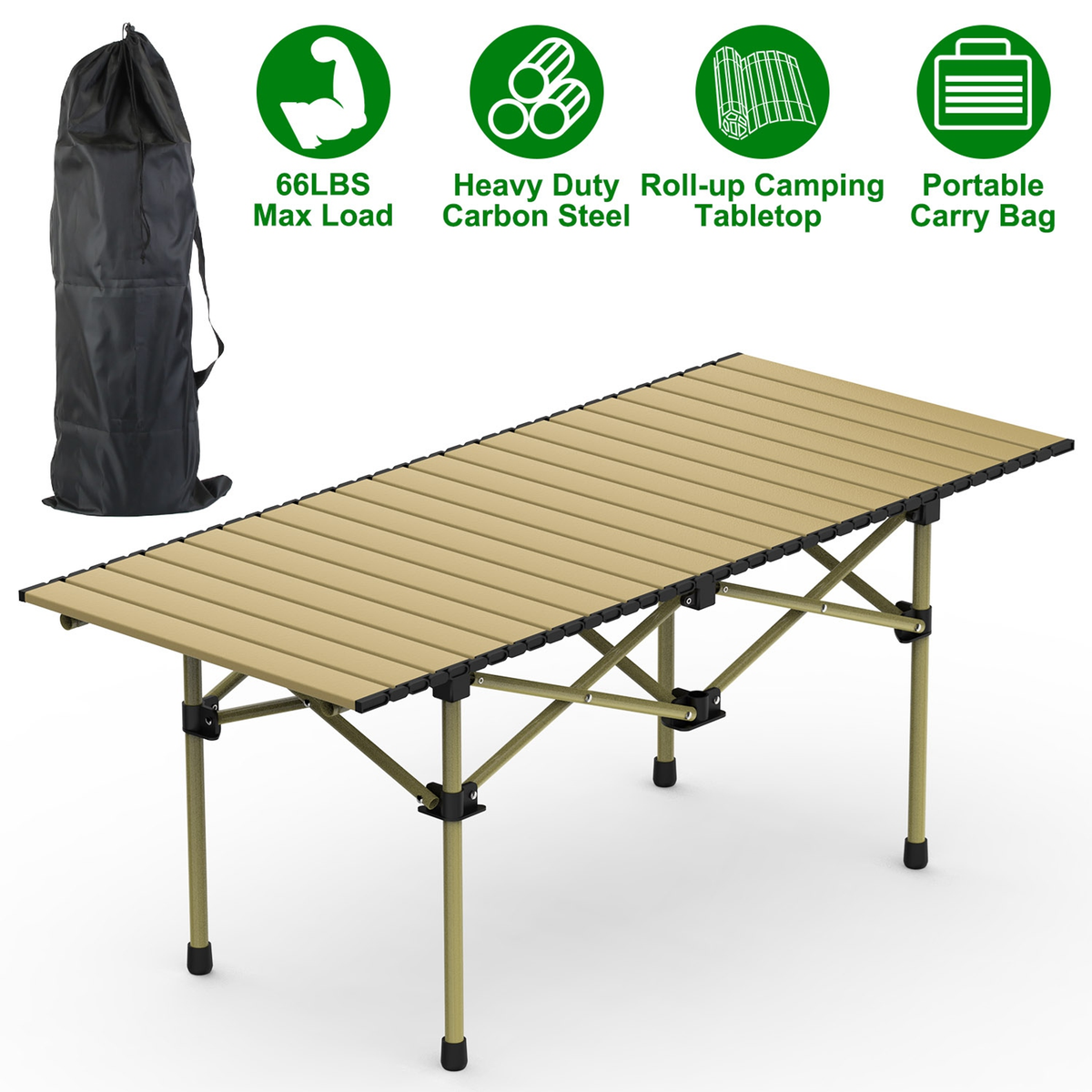 Roll-Up Folding Camping Table