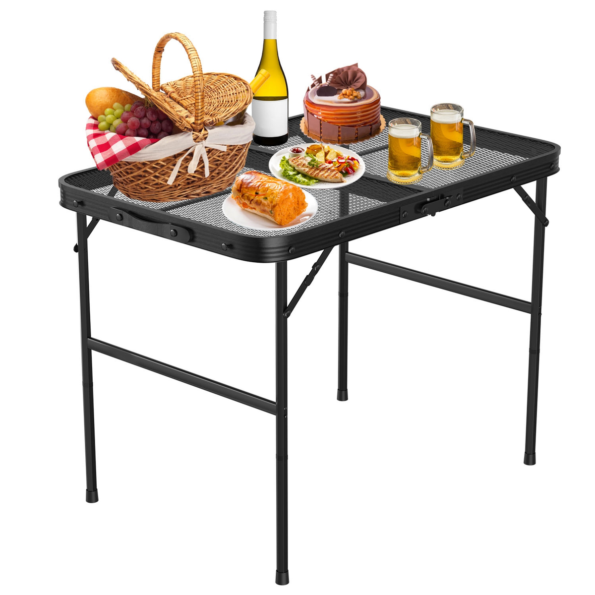 Foldable Camping Table with Carry Handle