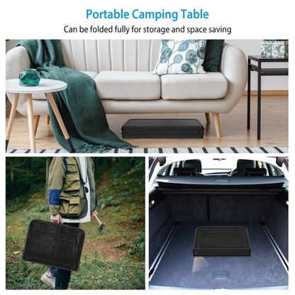 Foldable Camping Table with Side Trays