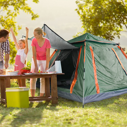 4-5 Person Foldable Waterproof Camping Tent (Green)