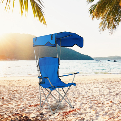 Foldable Beach Canopy Chair with Sun Shade