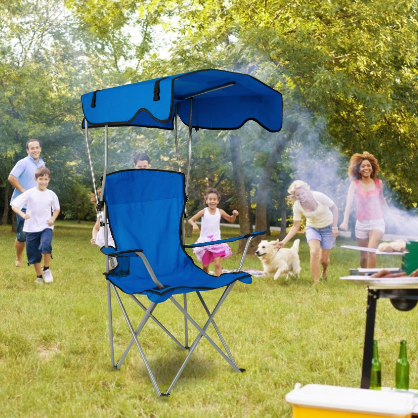 Foldable Beach Canopy Chair with Sun Shade