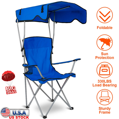 Foldable Beach Canopy Chair with Sun Shade