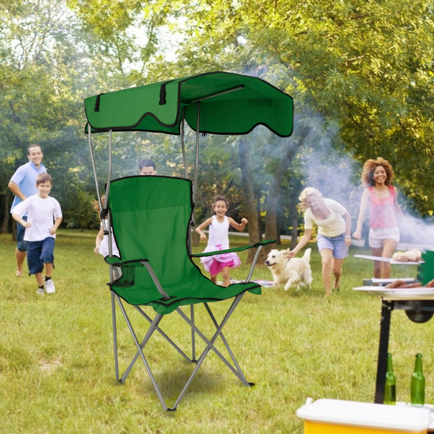 Foldable Beach Canopy Chair (Green)