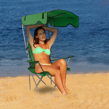 Foldable Beach Canopy Chair (Green)