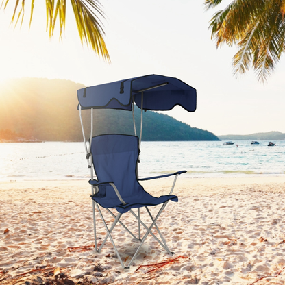 Foldable Beach Canopy Chair with Sun Shade