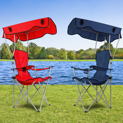 Foldable Beach Canopy Chair with Sun Shade