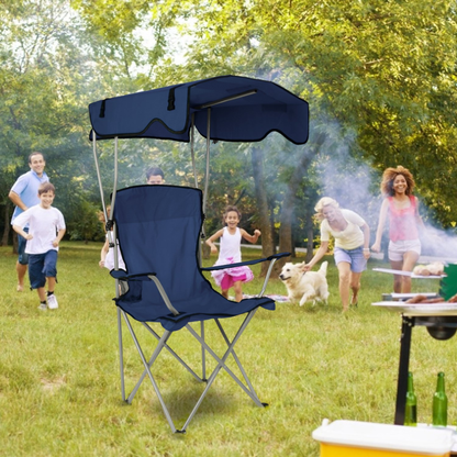 Foldable Beach Canopy Chair with Sun Shade