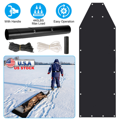 Deer Drag Sled with Anti-Slip Handle, Hunting Cart