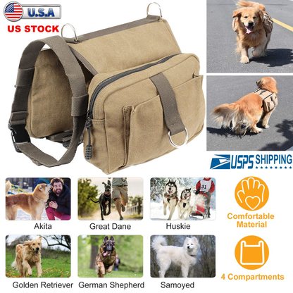 Pet Dog Backpack Saddle Bag for Hiking & Camping