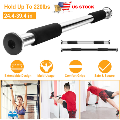 Doorway Pull Up Bar Adjustable Home Gym, Silver