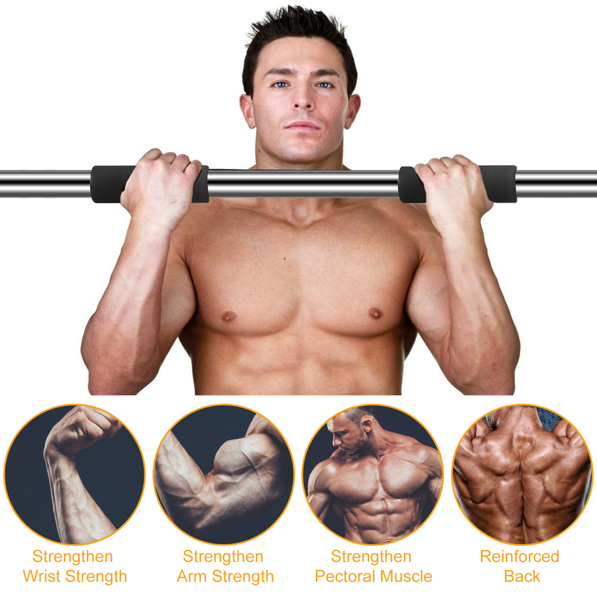 Doorway Pull Up Bar Adjustable Home Gym, Silver