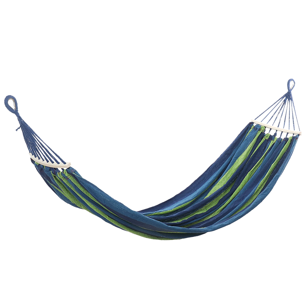 Double Canvas Hammock 2-Person Swing Bed - Blue