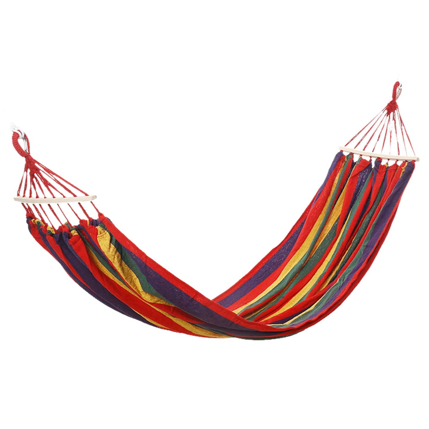 Double Canvas Hammock 2-Person Swing Bed - Red