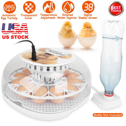 12 Eggs Incubator for Hatching Chicken Professional Poultry Hatcher