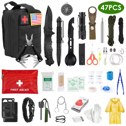 47-Piece Emergency Survival Kit