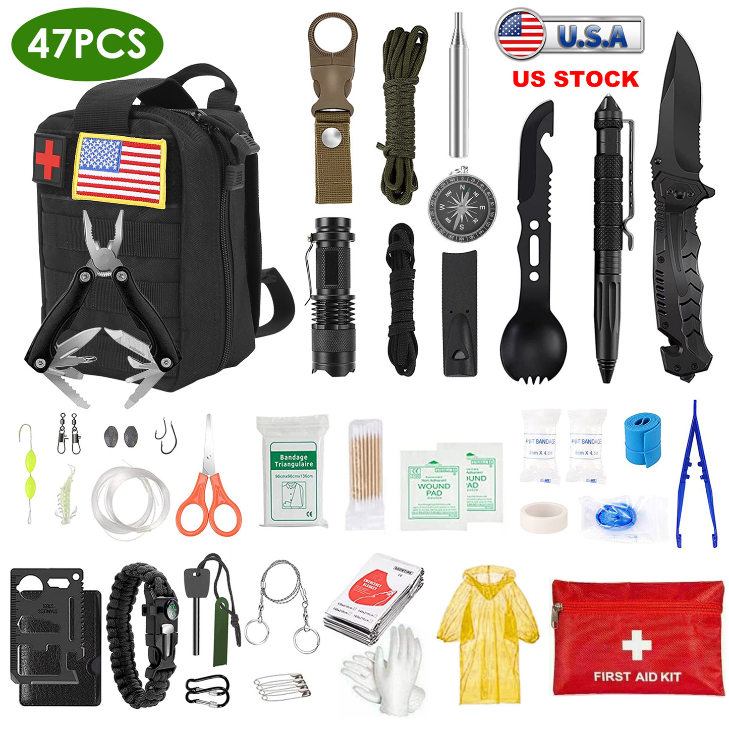 47-Piece Emergency Survival Kit