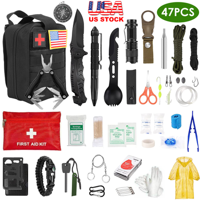 47-Piece Emergency Survival Kit