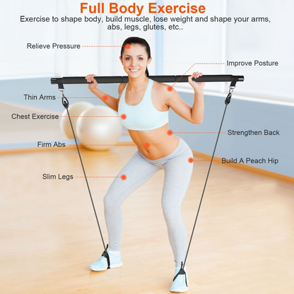 Pilates Bar Kit with Resistance Bands