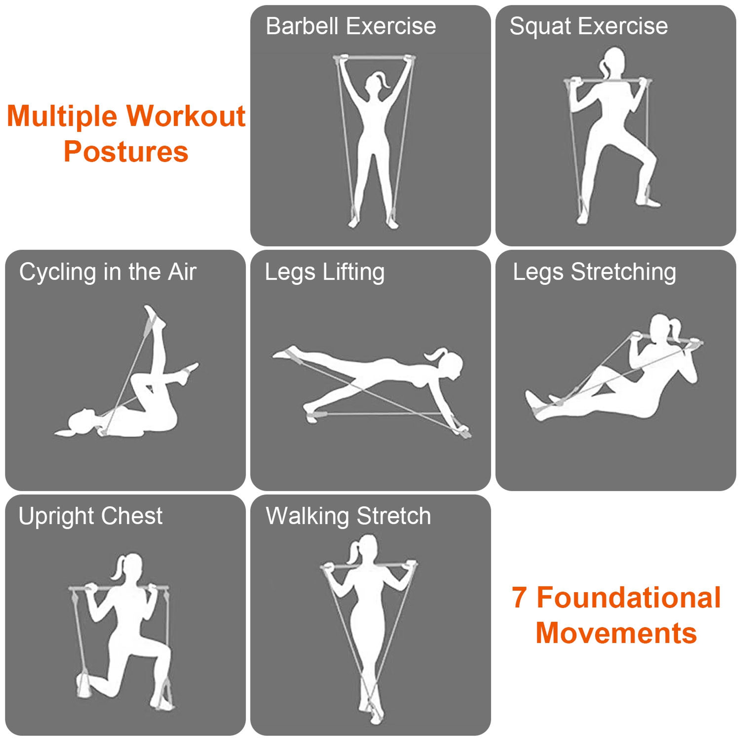 Pilates Bar Kit with Resistance Bands
