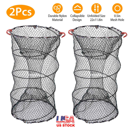 2-Piece Crab Trap Bait Nets for Shrimp and Lobster