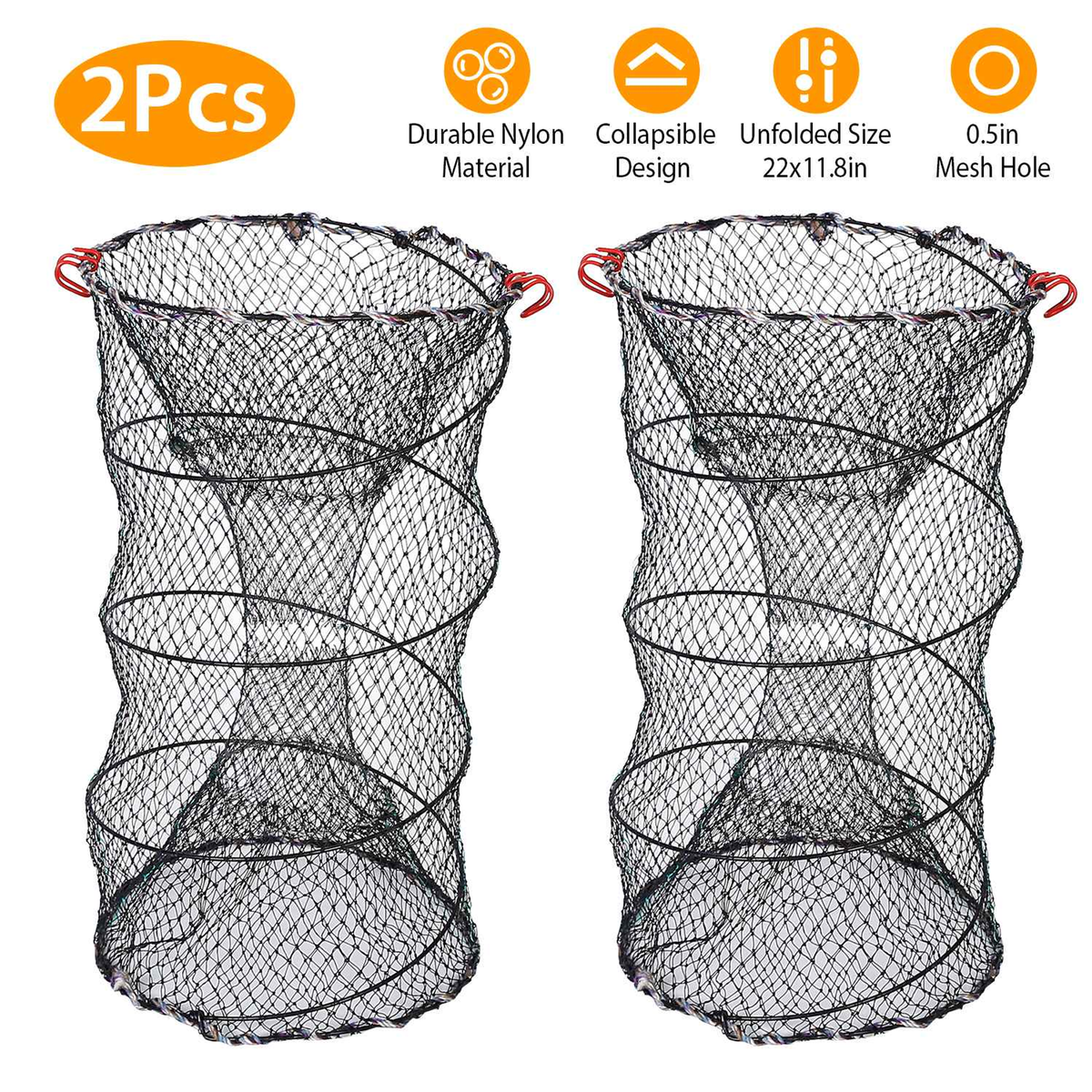 2-Piece Crab Trap Bait Nets for Shrimp and Lobster