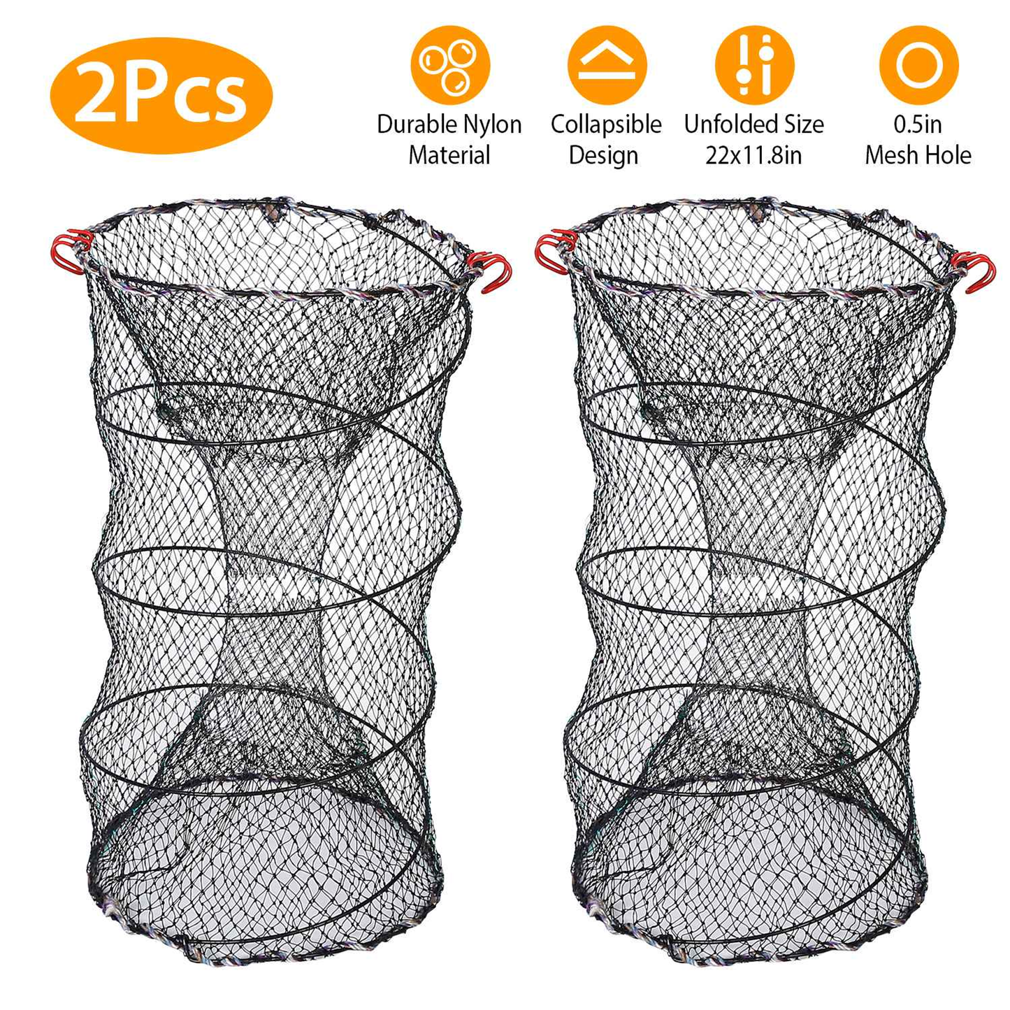 2-Piece Crab Trap Bait Nets for Shrimp and Lobster