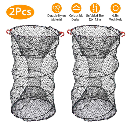 2-Piece Crab Trap Bait Nets for Shrimp and Lobster