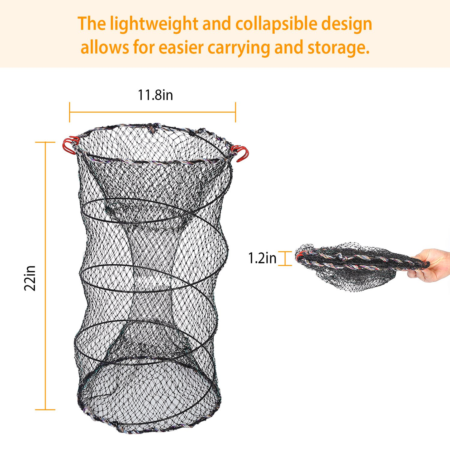 2-Piece Crab Trap Bait Nets for Shrimp and Lobster