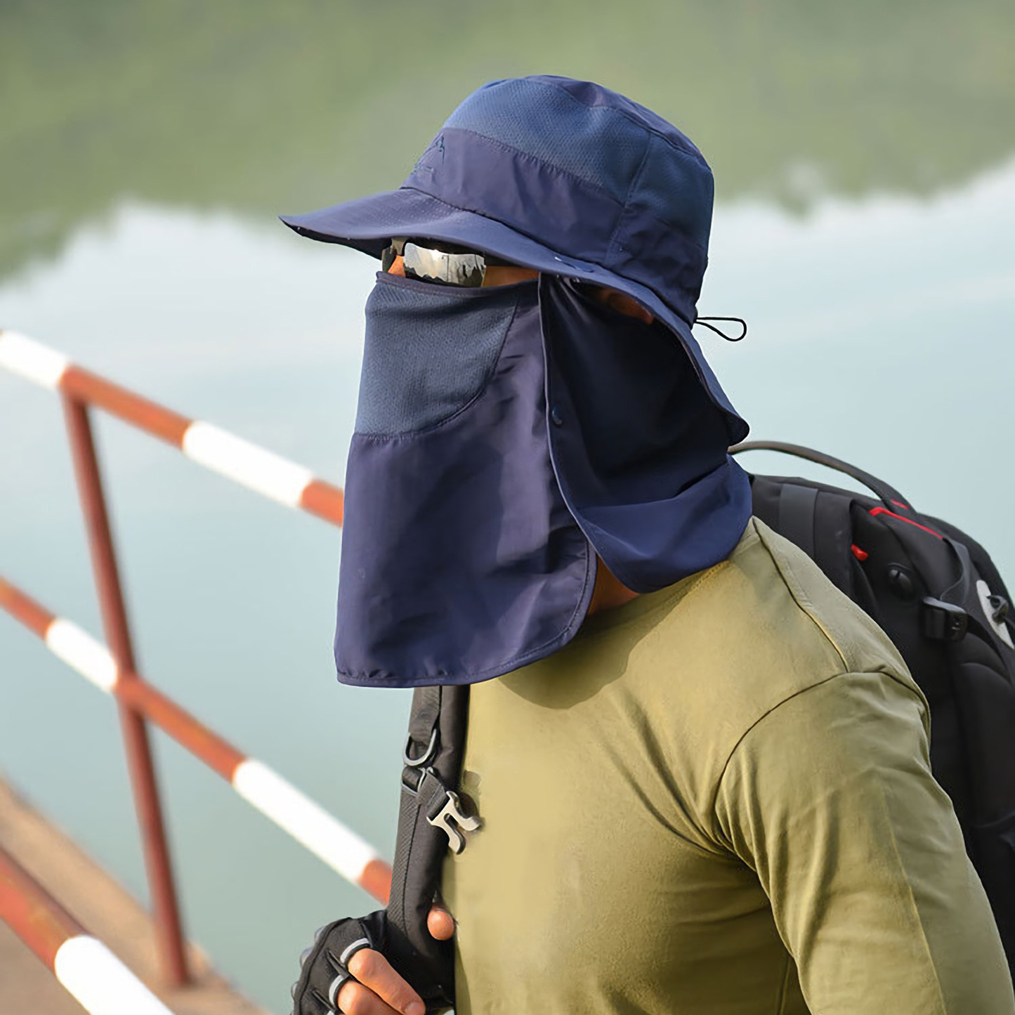 3-in-1 Wide Brim Fishing Bucket Hat