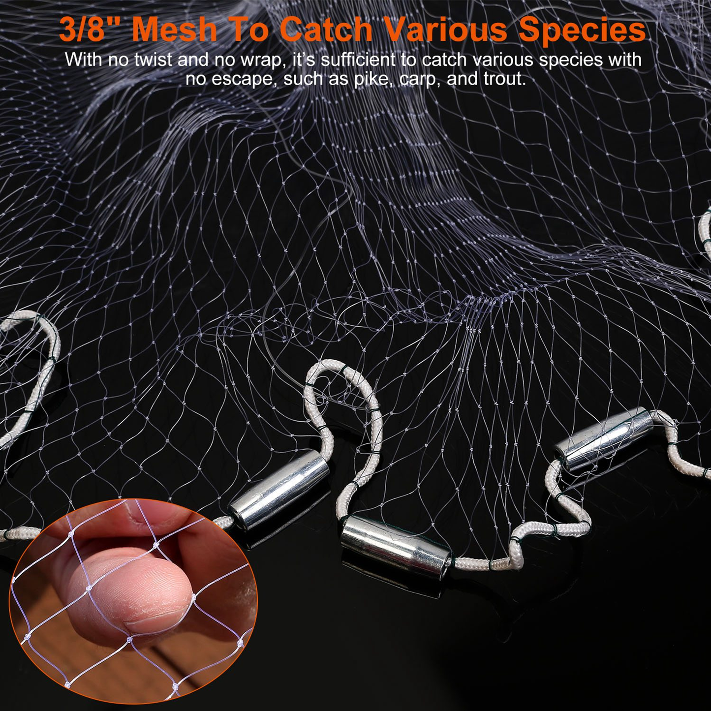 8 ft Radius Fishing Cast Net