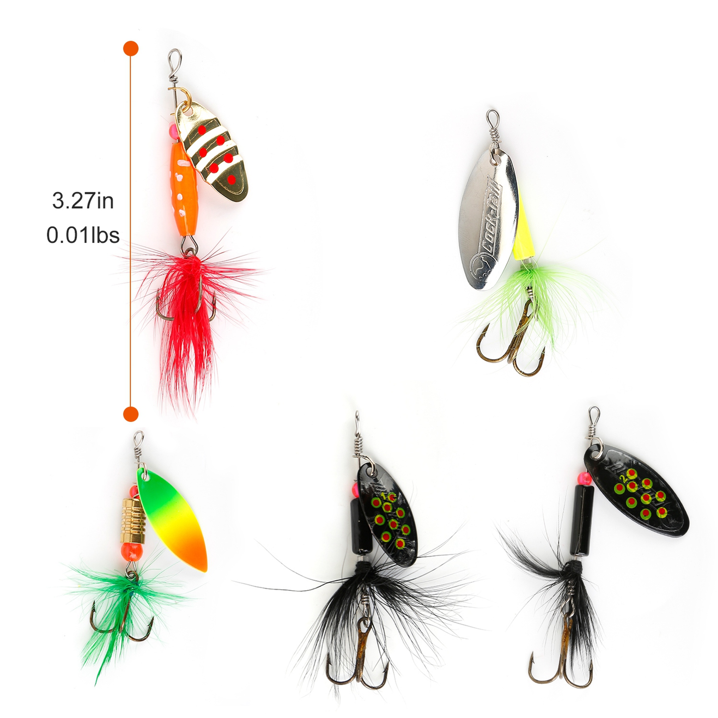 30-Piece Fishing Lures Kit with Metal Spoons and Spinners