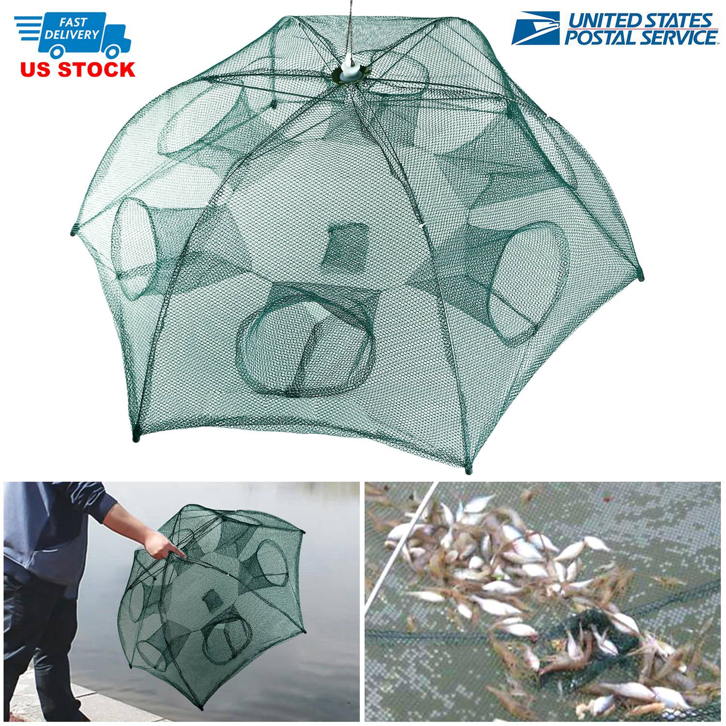 Portable Foldable Fishing Trap Net