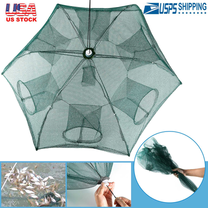 Portable Foldable Fishing Trap Net